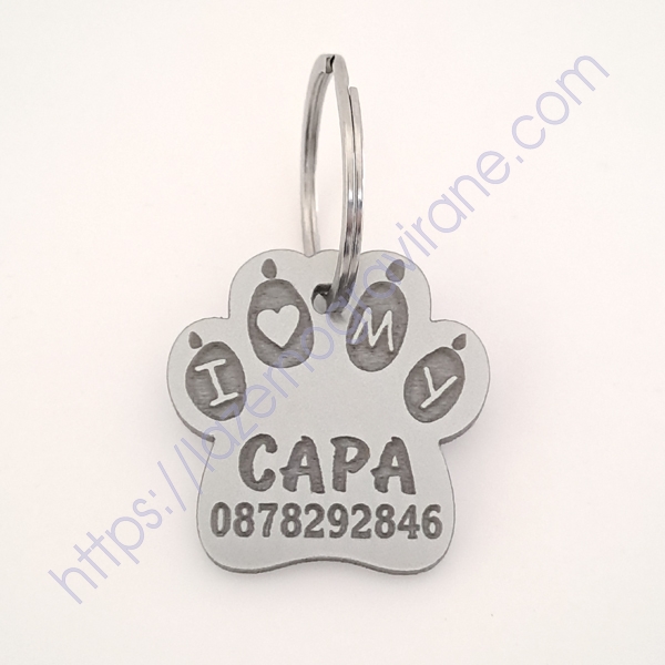 Медальон за домашен любимец куче или котка - лапичка 7