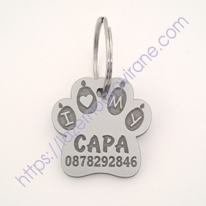 Медальон за домашен любимец куче или котка - лапичка 7